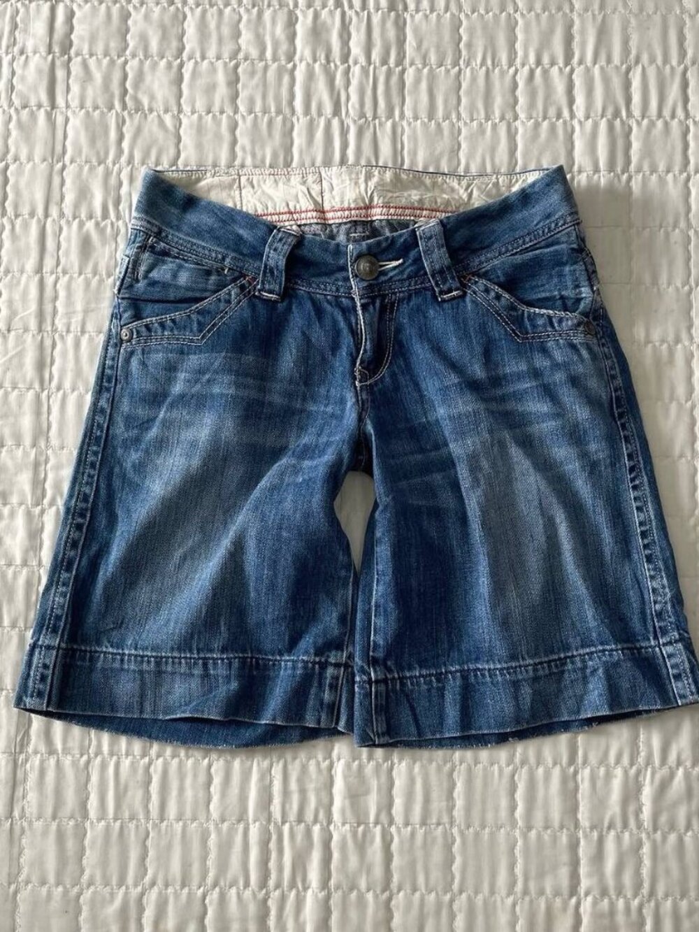 Women's Blue Denim Bermuda Shorts